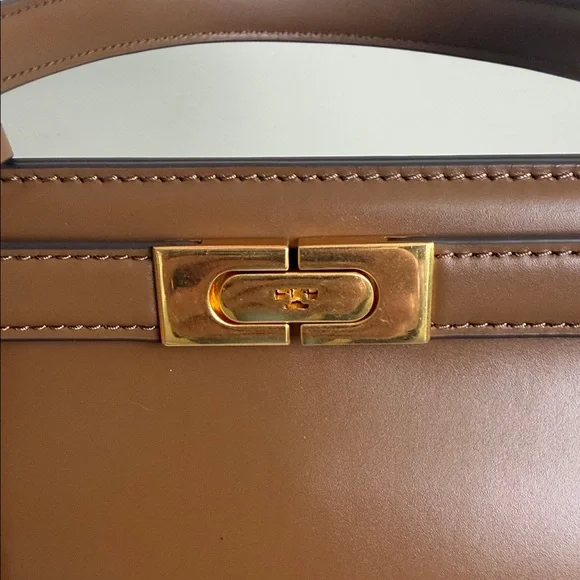 Tory Burch Brown & GoldLee Radzwill Satchel - Picture 2 of 10